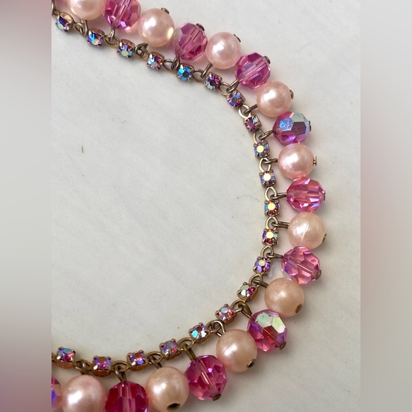 1950’s Vintage Pink Crystal & Rhinestone Sweater Clip - Picture 8 of 11